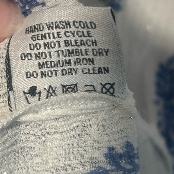 Daughters of India Mishka Maxi Dress Azure Blue White Size S - Picture 7 of 7